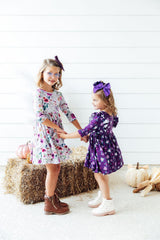 Midnight Rain 3/4 Sleeve Pocket Twirl Dress-Mila & Rose ®