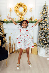 Mistletoe Magic 3/4 Sleeve Pocket Twirl Dress-Mila & Rose ®