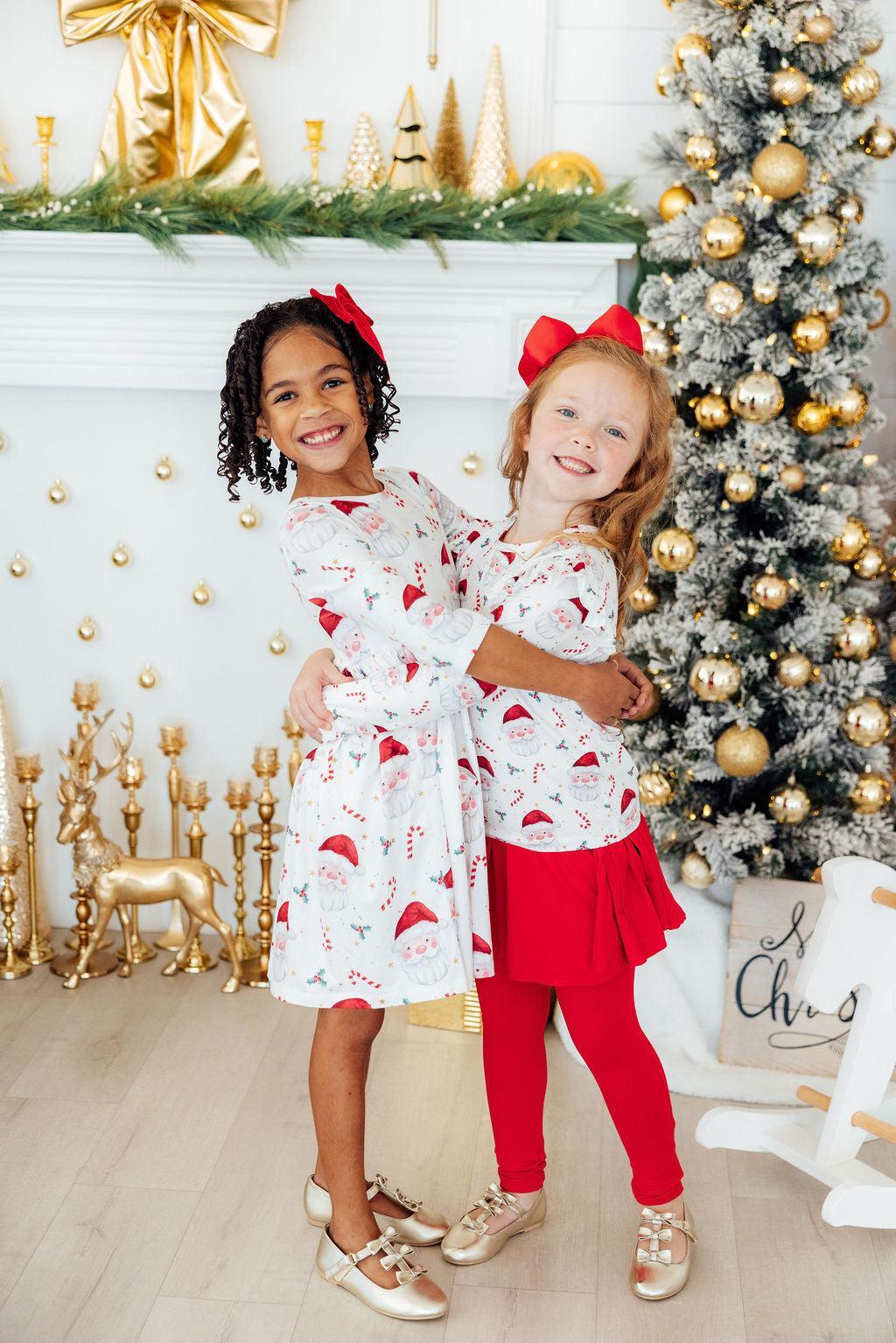 Mistletoe Magic L/S Ruffle Tee-Mila & Rose ®