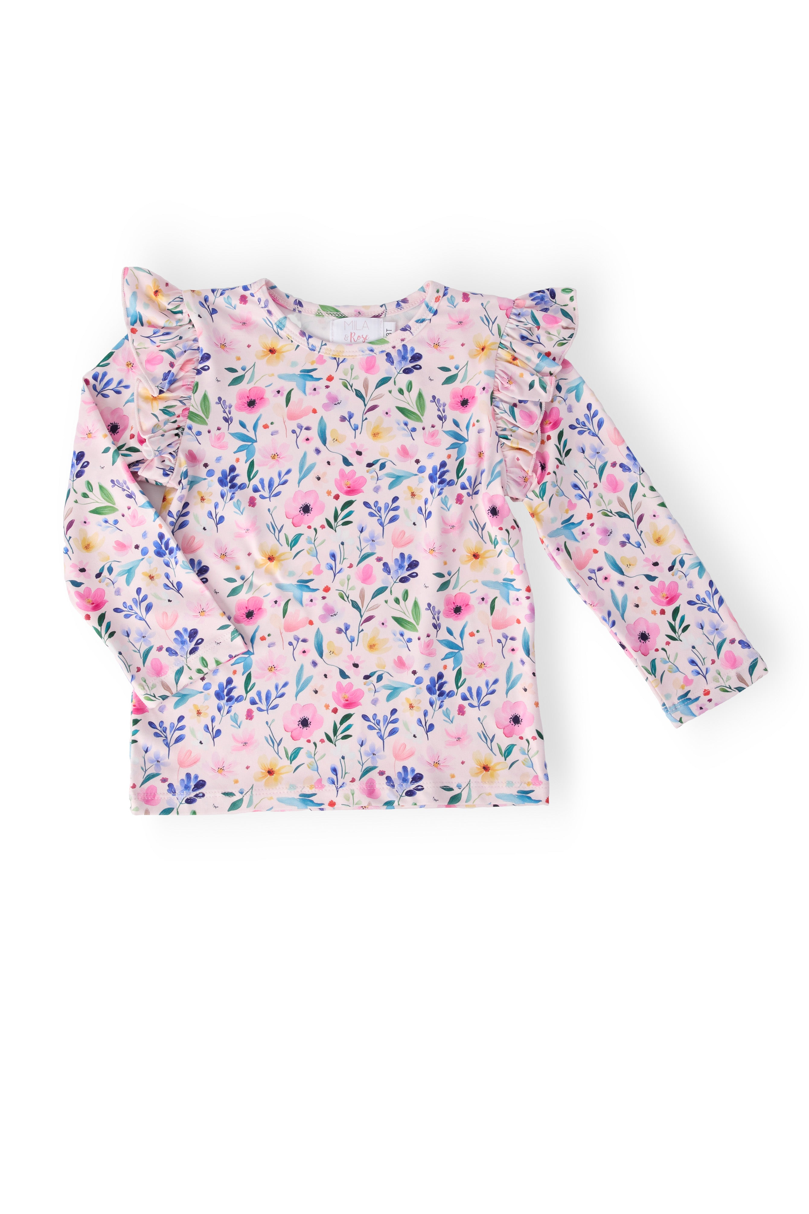 Morning Meadows L/S Ruffle Tee-Mila & Rose ®