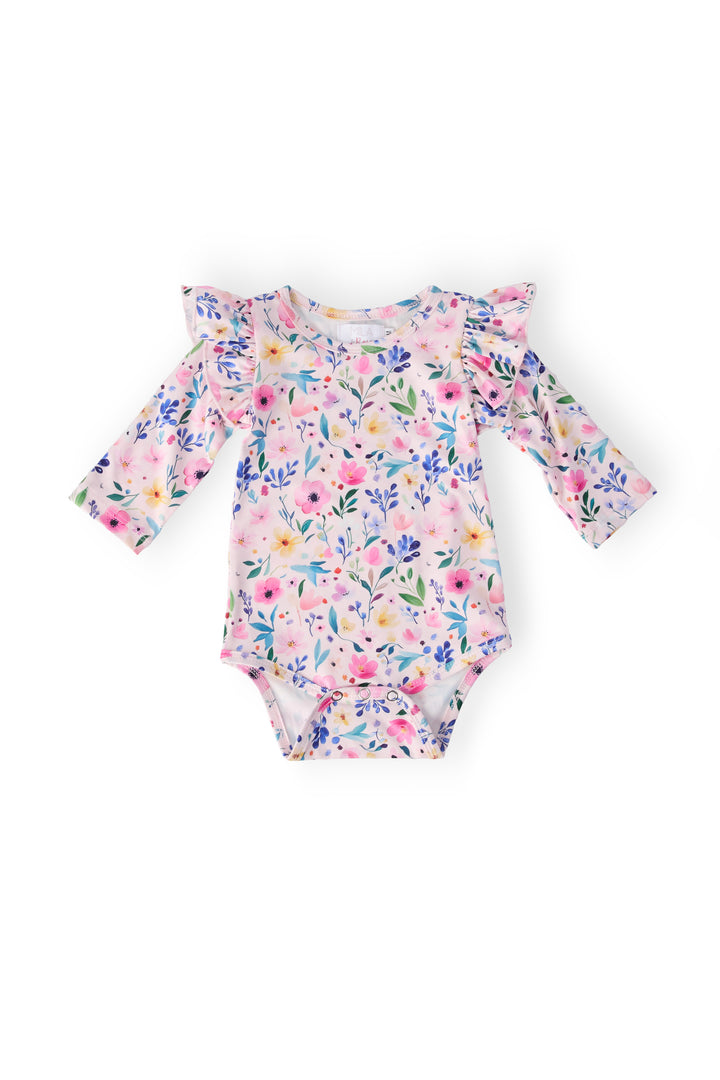 Morning Meadows L/S Flutter Bodysuit-Mila & Rose ®