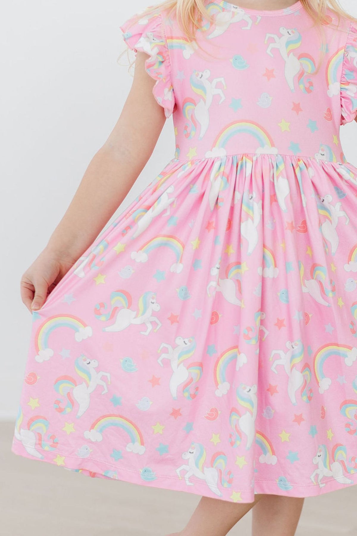 Girls' My Little Unicorn Flutter Sleeve Twirl Dress Size: 2T Toddler By Mila & Rose
