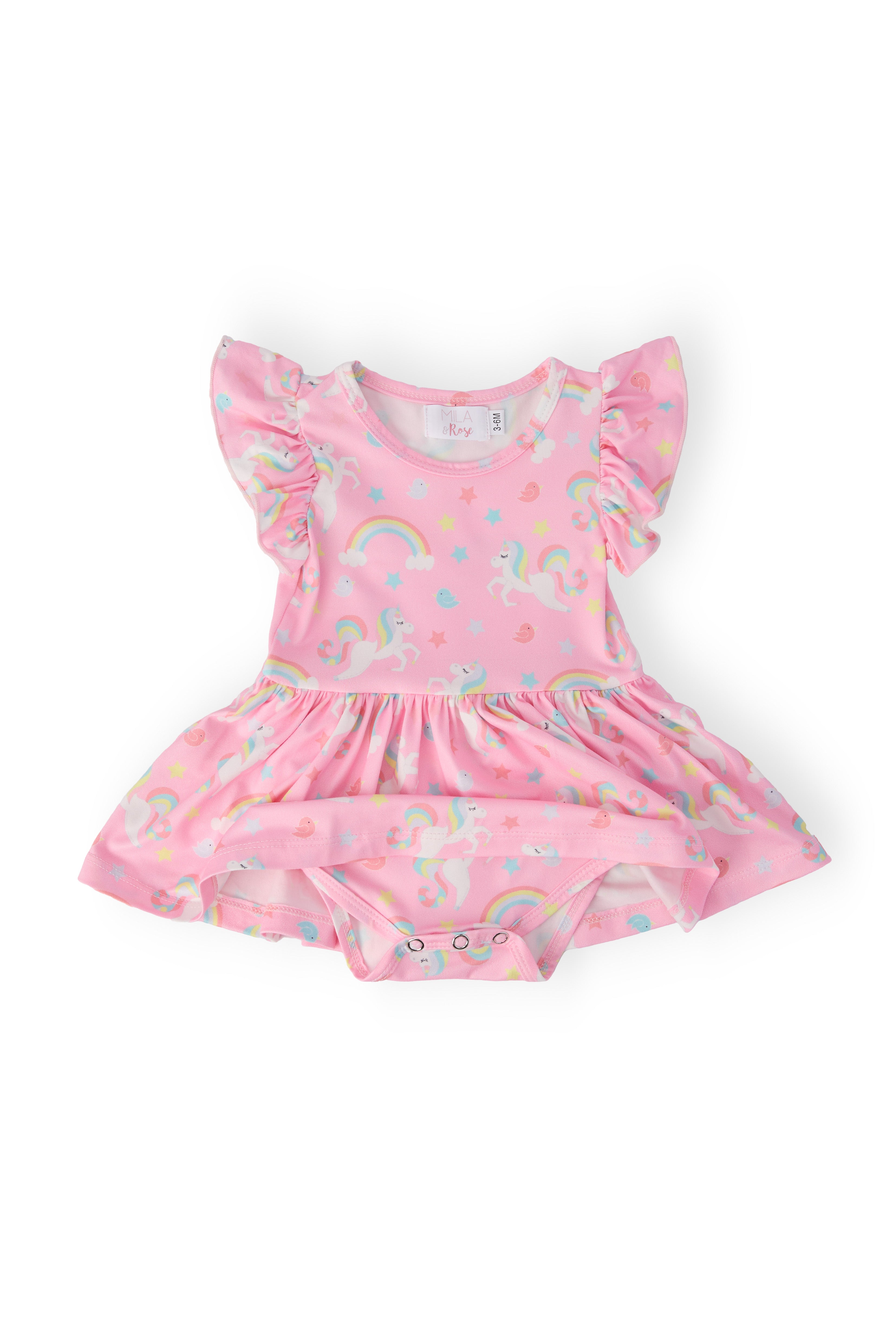 My Little Unicorn S/S Flutter Twirl Bodysuit-Mila & Rose ®