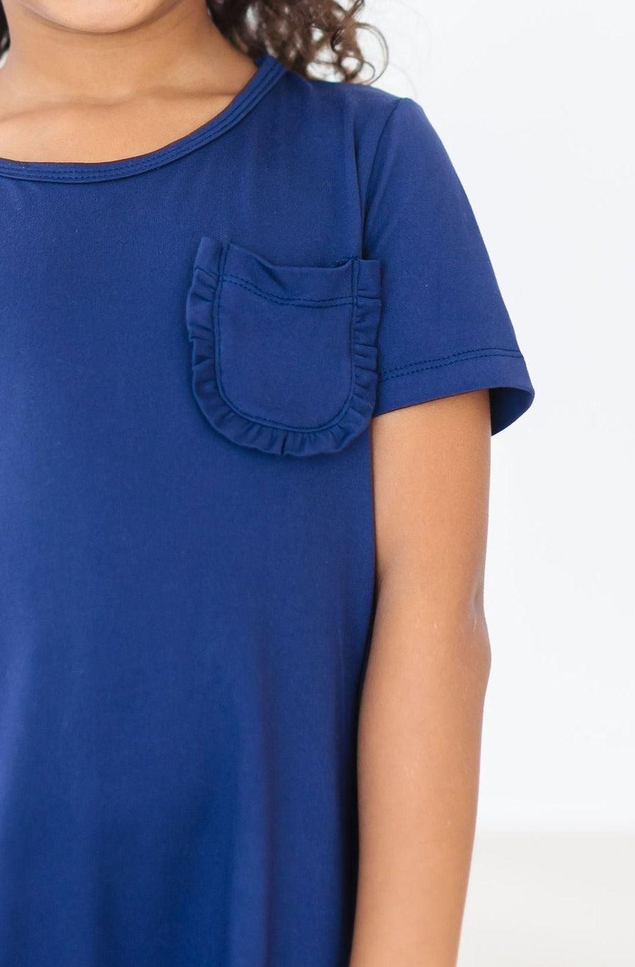 Girls' Navy T-Shirt Dress Size: 5/6 by Mila & Rose Girls' Navy T-Shirt Dress Size: 5/6 by Mila & Rose