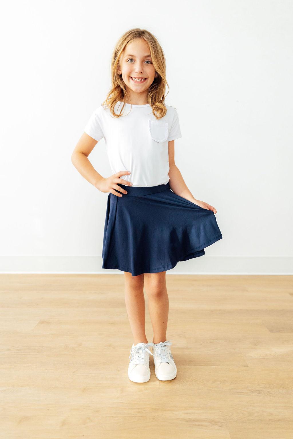 Navy Twirl Skort-Mila & Rose ®