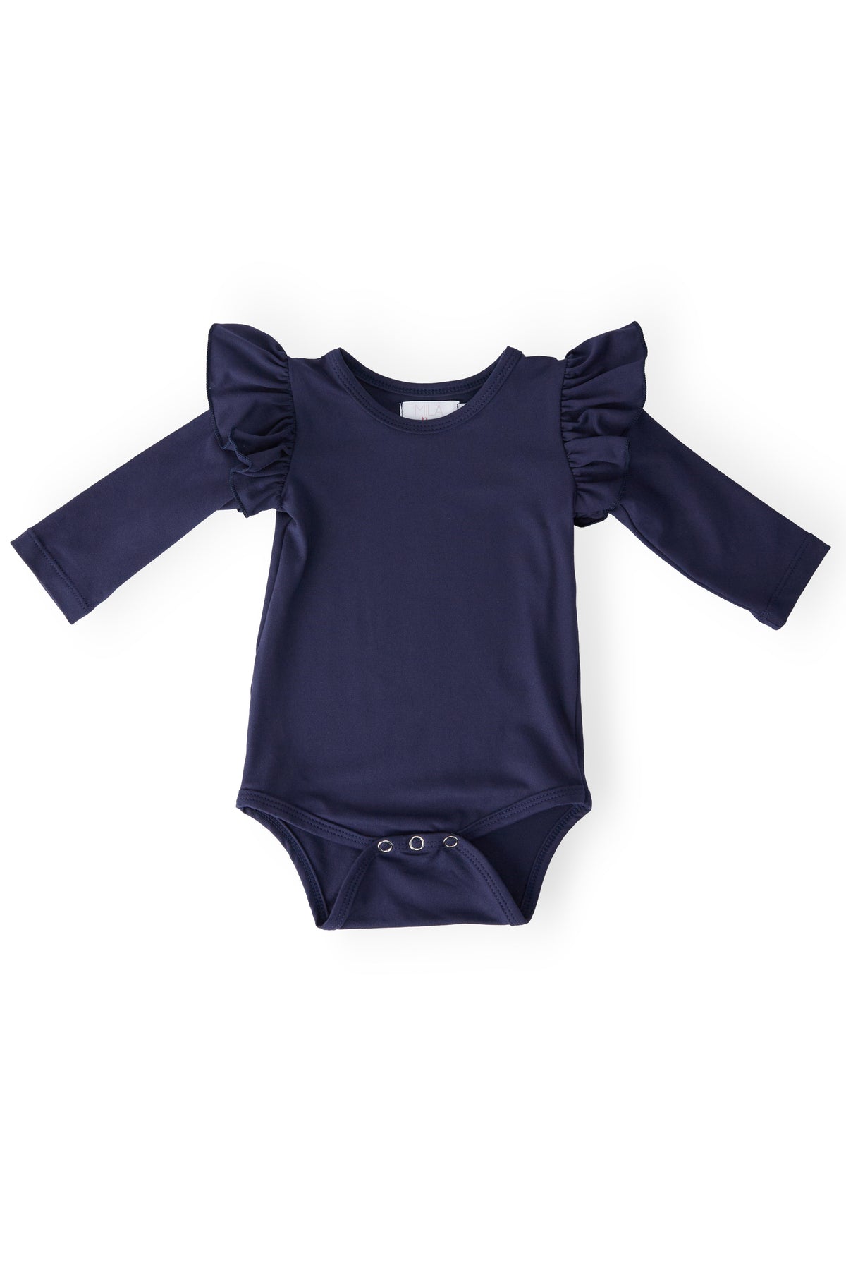 Navy L/S Flutter Bodysuit-Mila & Rose ®