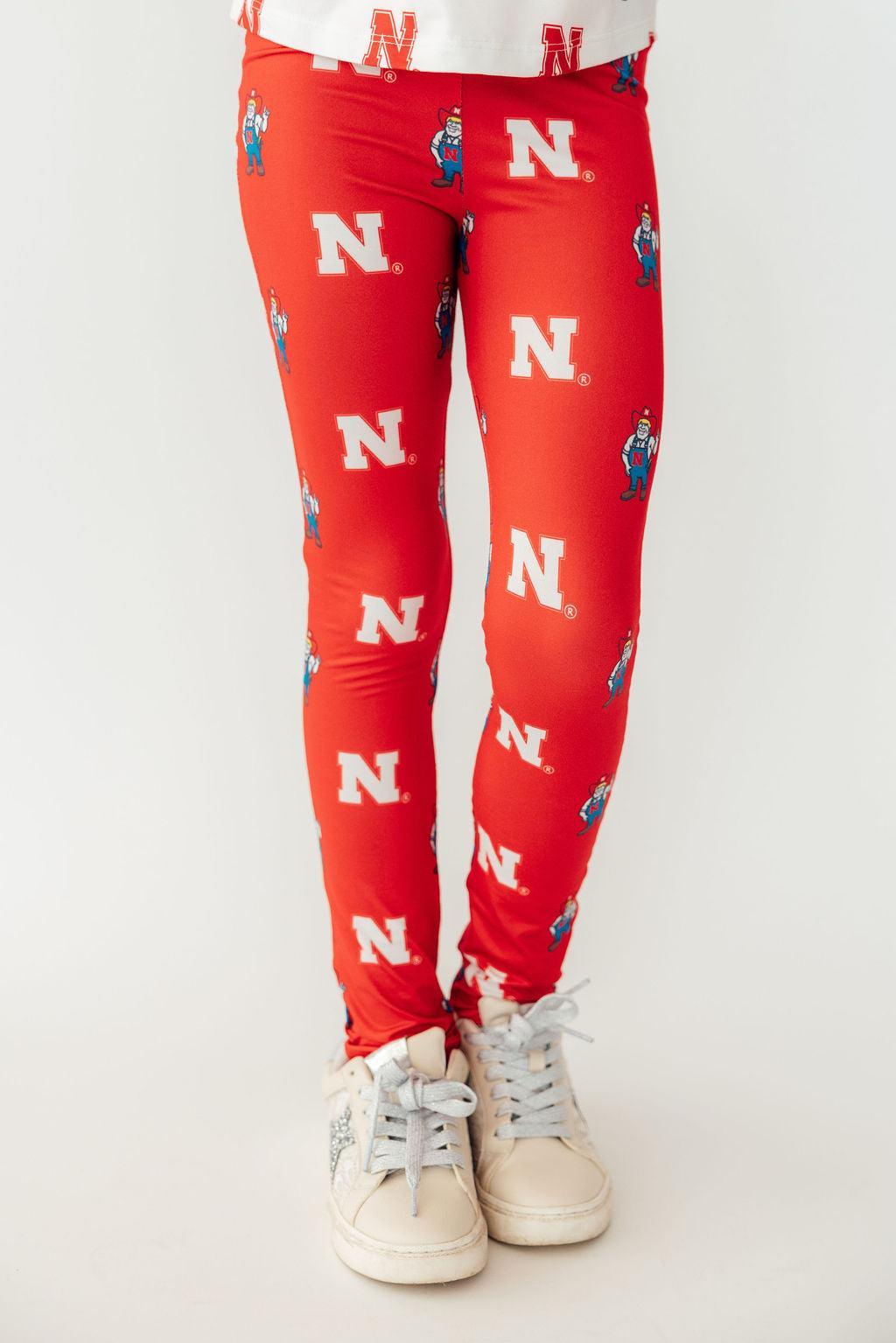 Nebraska Red Herbie Husker Leggings-Mila & Rose ®