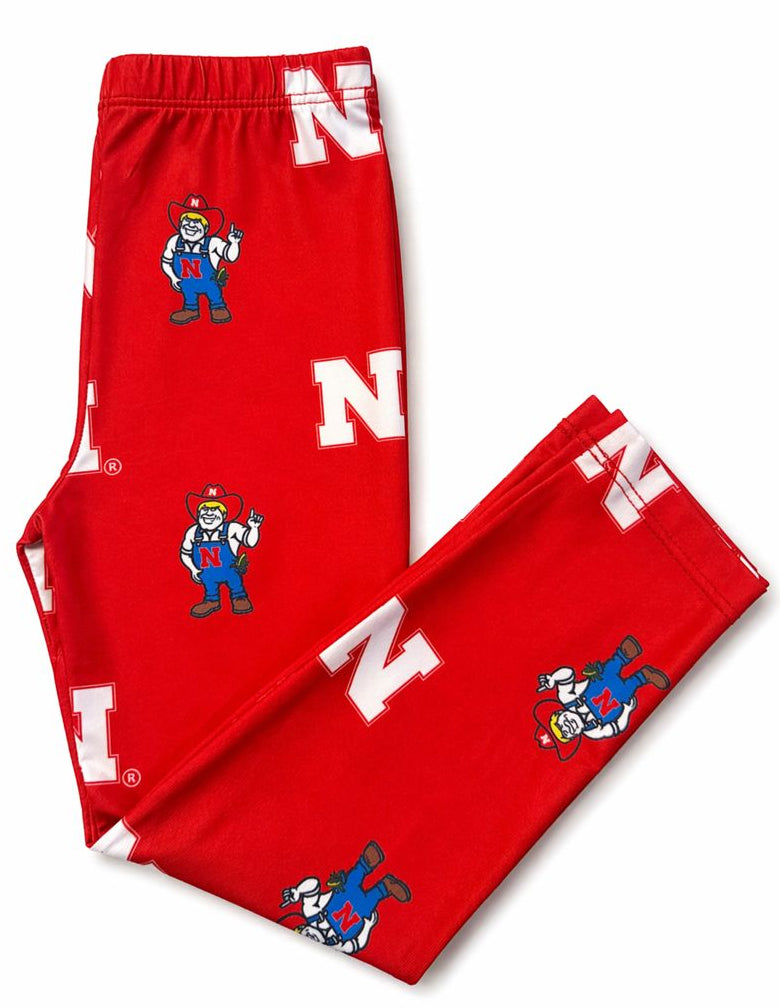 Nebraska Red Herbie Husker Leggings-Mila & Rose ®
