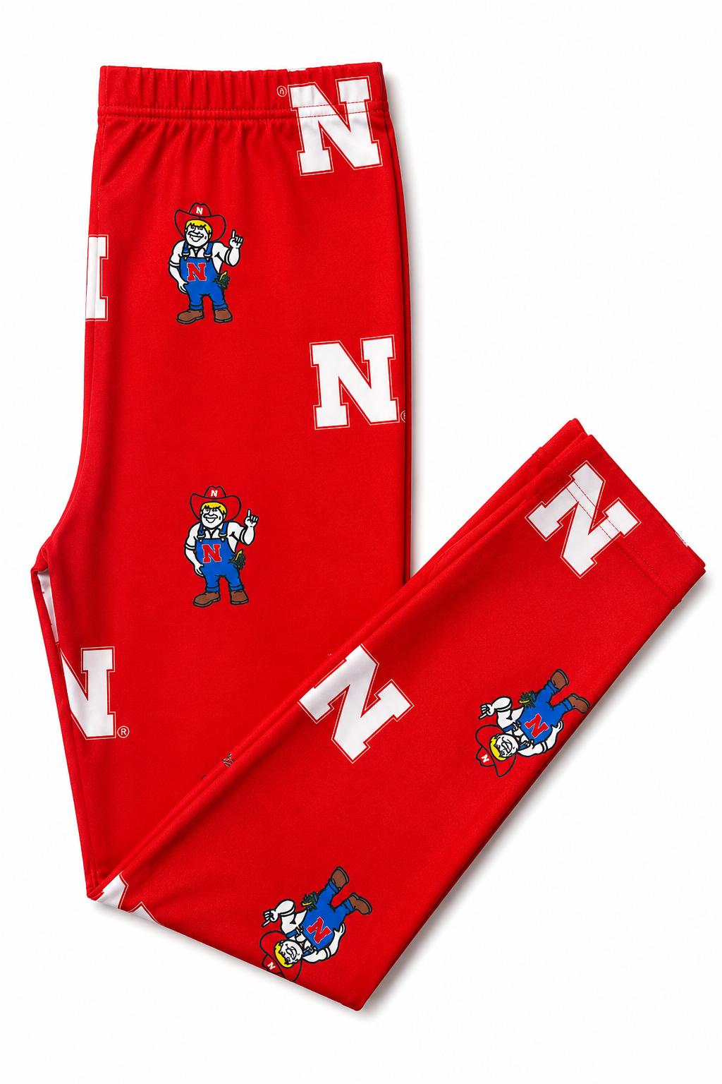 Nebraska Red Herbie Husker Leggings-Mila & Rose ®