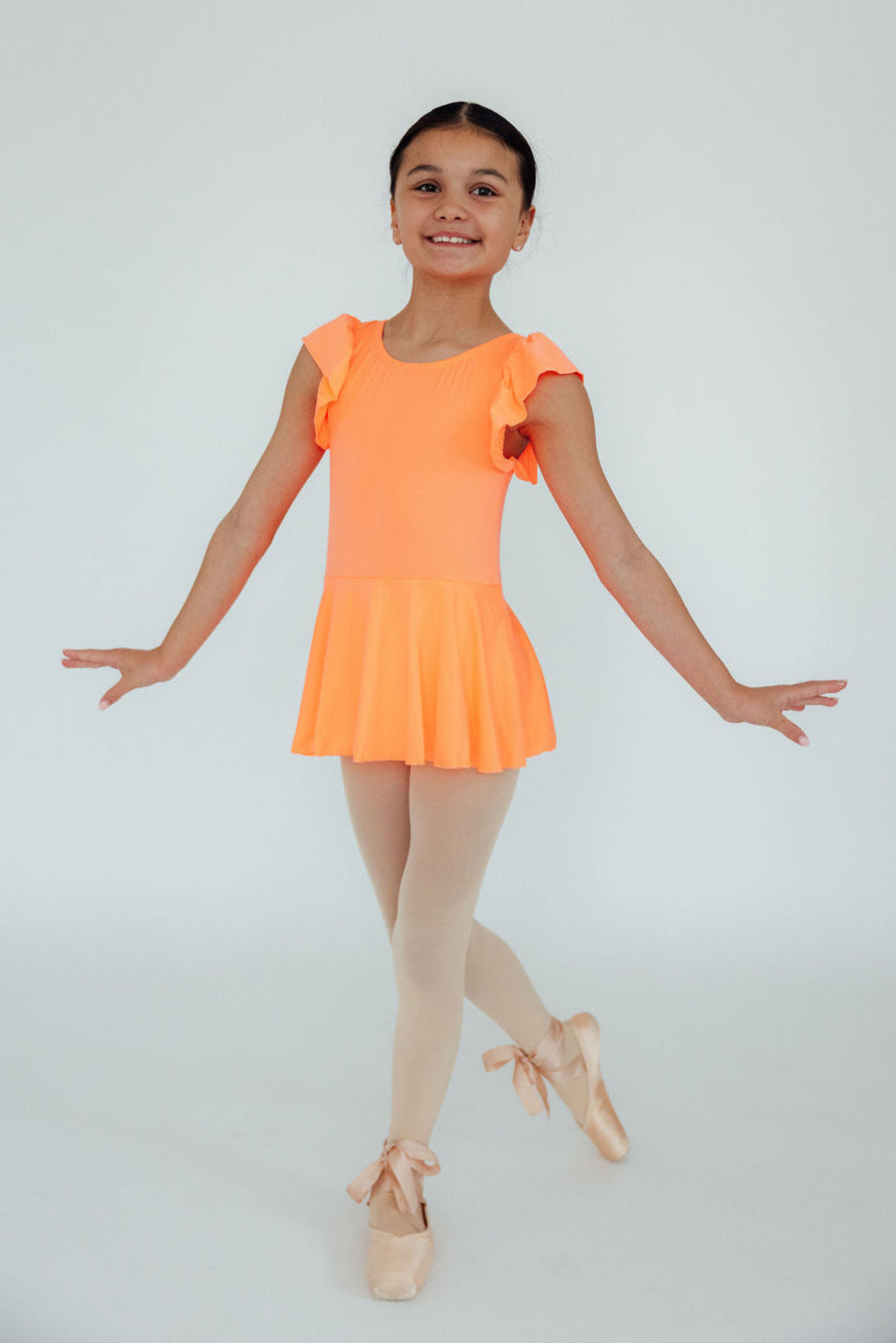 orange ballet dress Orange Ballet Tutu Dress: Handmade Performance Dancewear