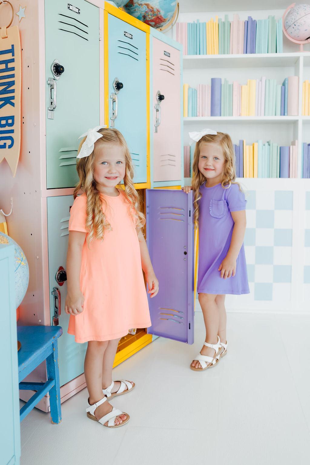 Neon Coral T-Shirt Dress-Mila & Rose ®