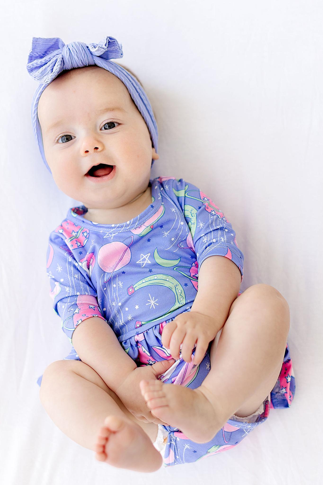 Neon Moon 3/4 Sleeve Twirl Bodysuit-Mila & Rose ®