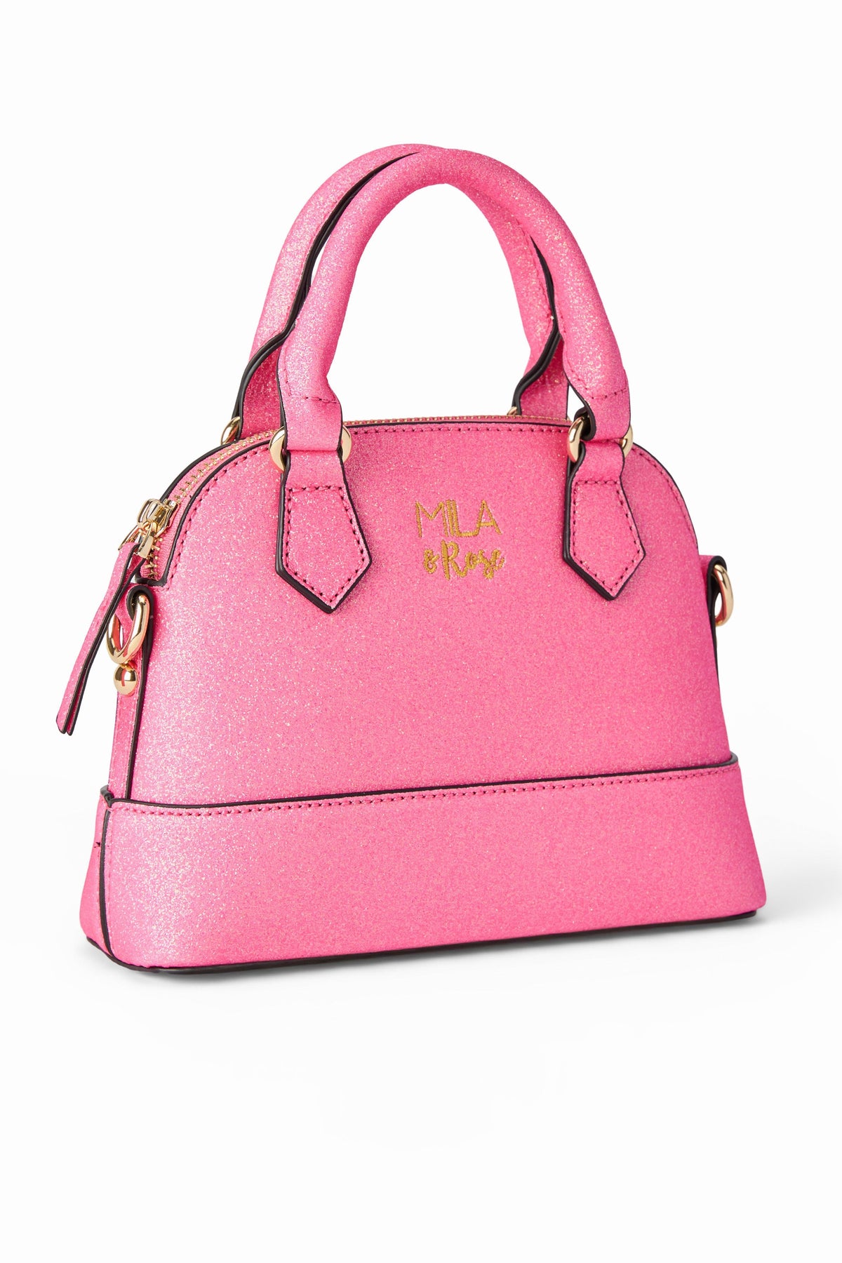 Neon Pink Glitter Girl's Crossbody Purse-Mila & Rose ®
