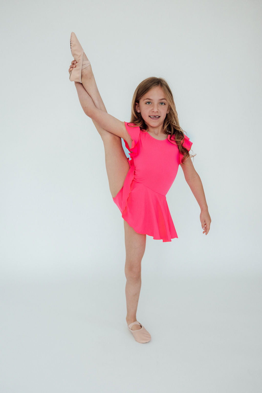 Neon Pink S/S Twirl Leotard-Mila & Rose ®