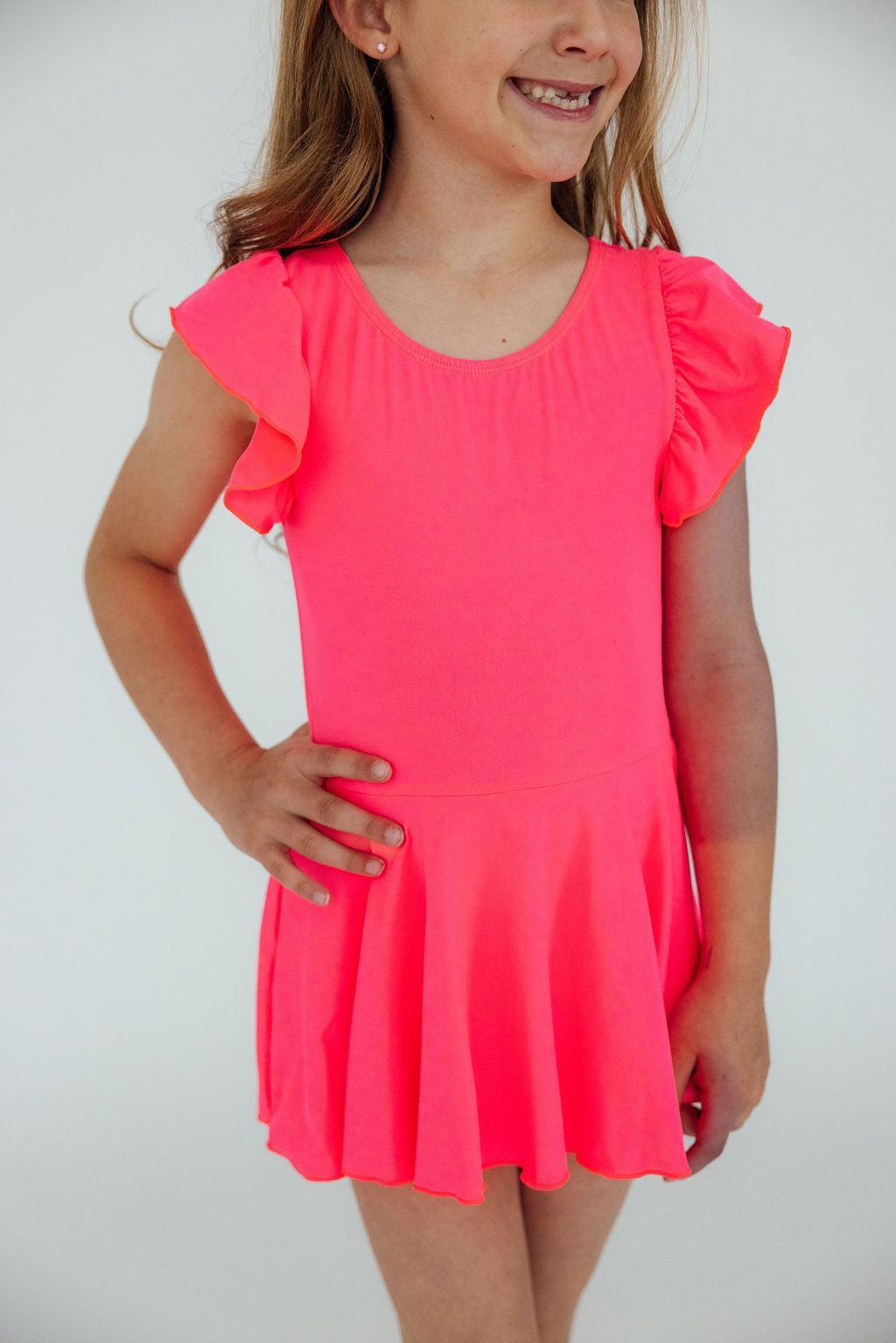 Neon Pink S/S Twirl Leotard-Mila & Rose ®