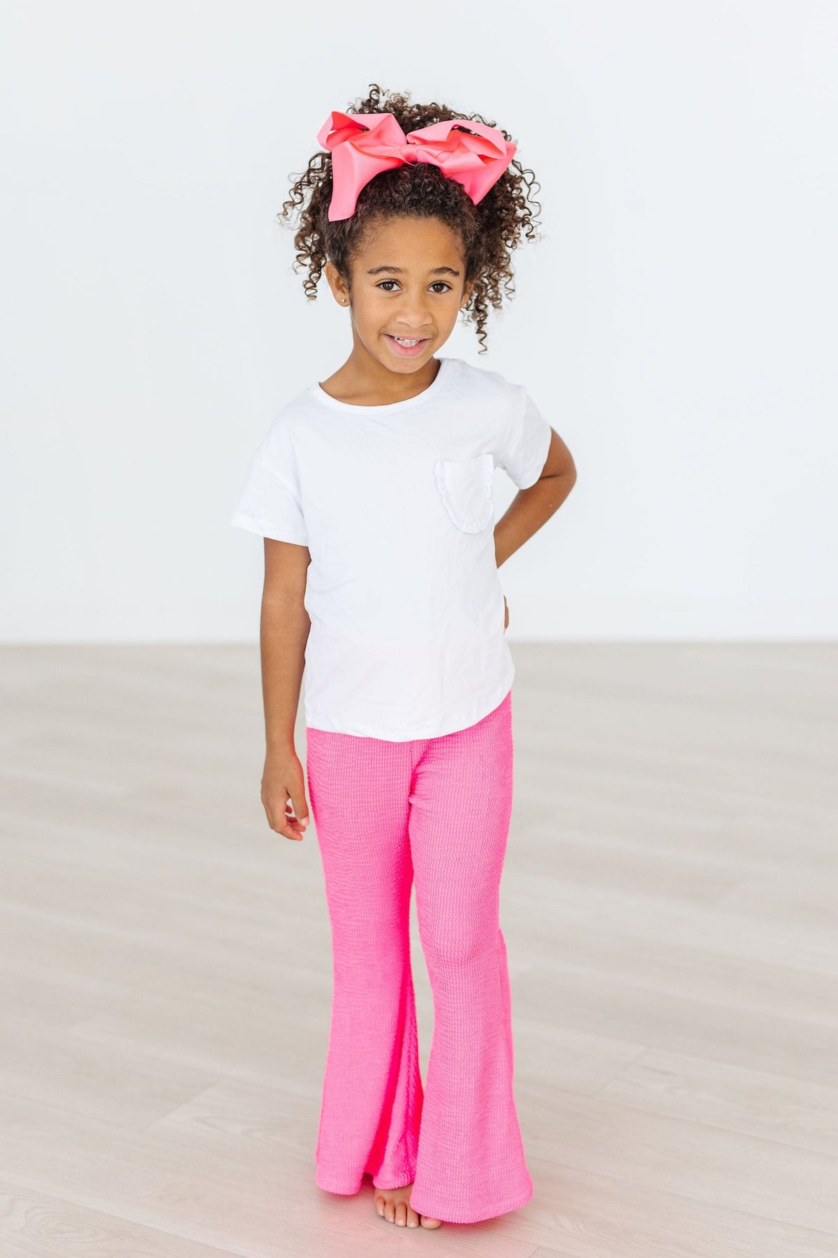 Neon Pink Scrunchy Bells-Mila & Rose ®