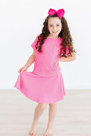 Neon Pink Scrunchy Twirl Skort-Mila & Rose ®