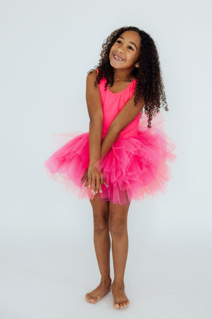 Neon Pink Tank Tutu Leotard-Mila & Rose ®