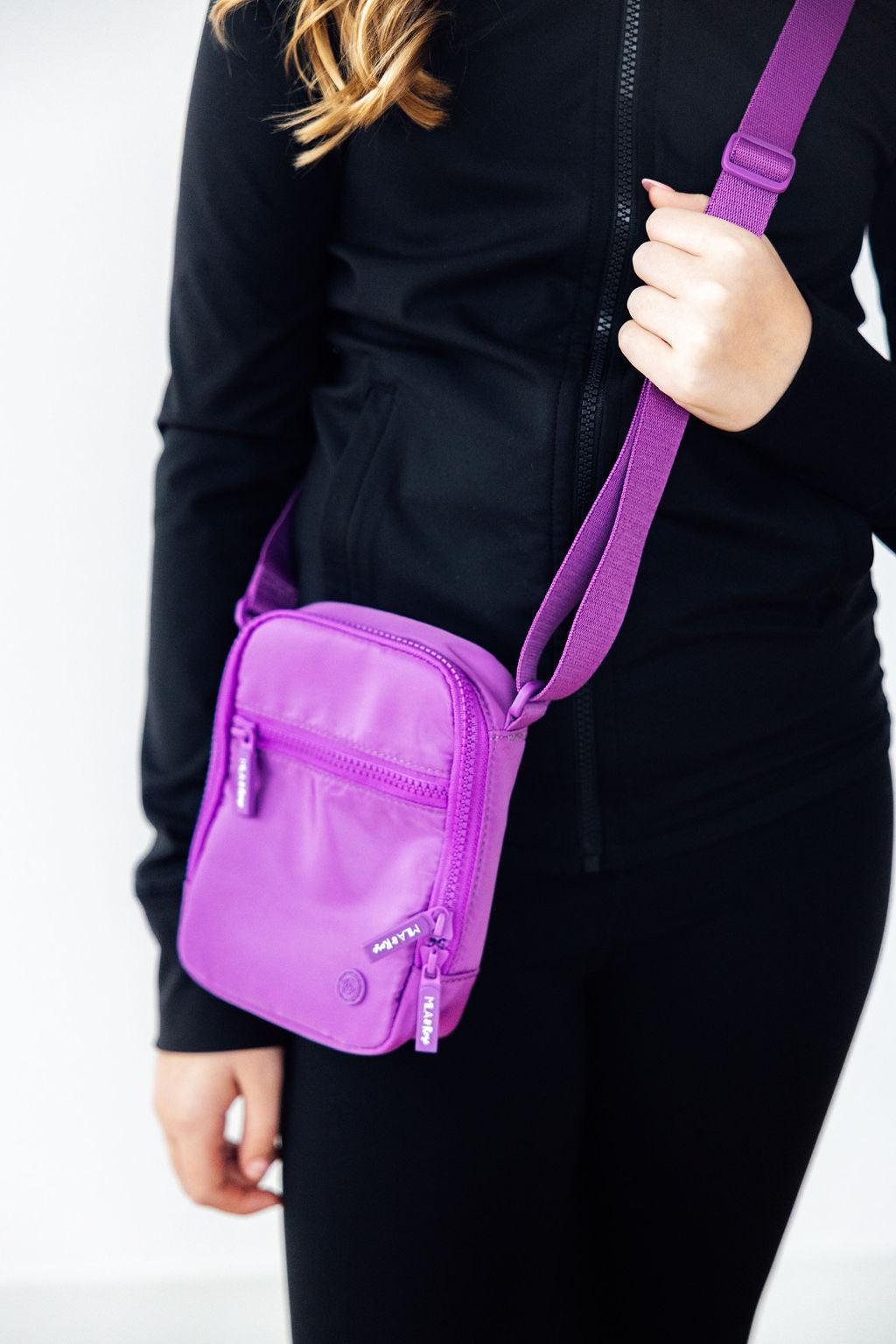 neon lululemon bag Neon Purple Crossbody Bag from Mila & Rose at Sophia's Style