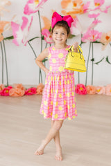 Neon Yellow Glitter Girl's Crossbody Purse-Mila & Rose ®