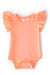 Neon Coral S/S Flutter Bodysuit