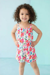 SALE Neon Floral Strappy Play Romper-Mila & Rose ®