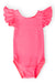 Neon Pink S/S Flutter Sleeve Leotard-Mila & Rose ®