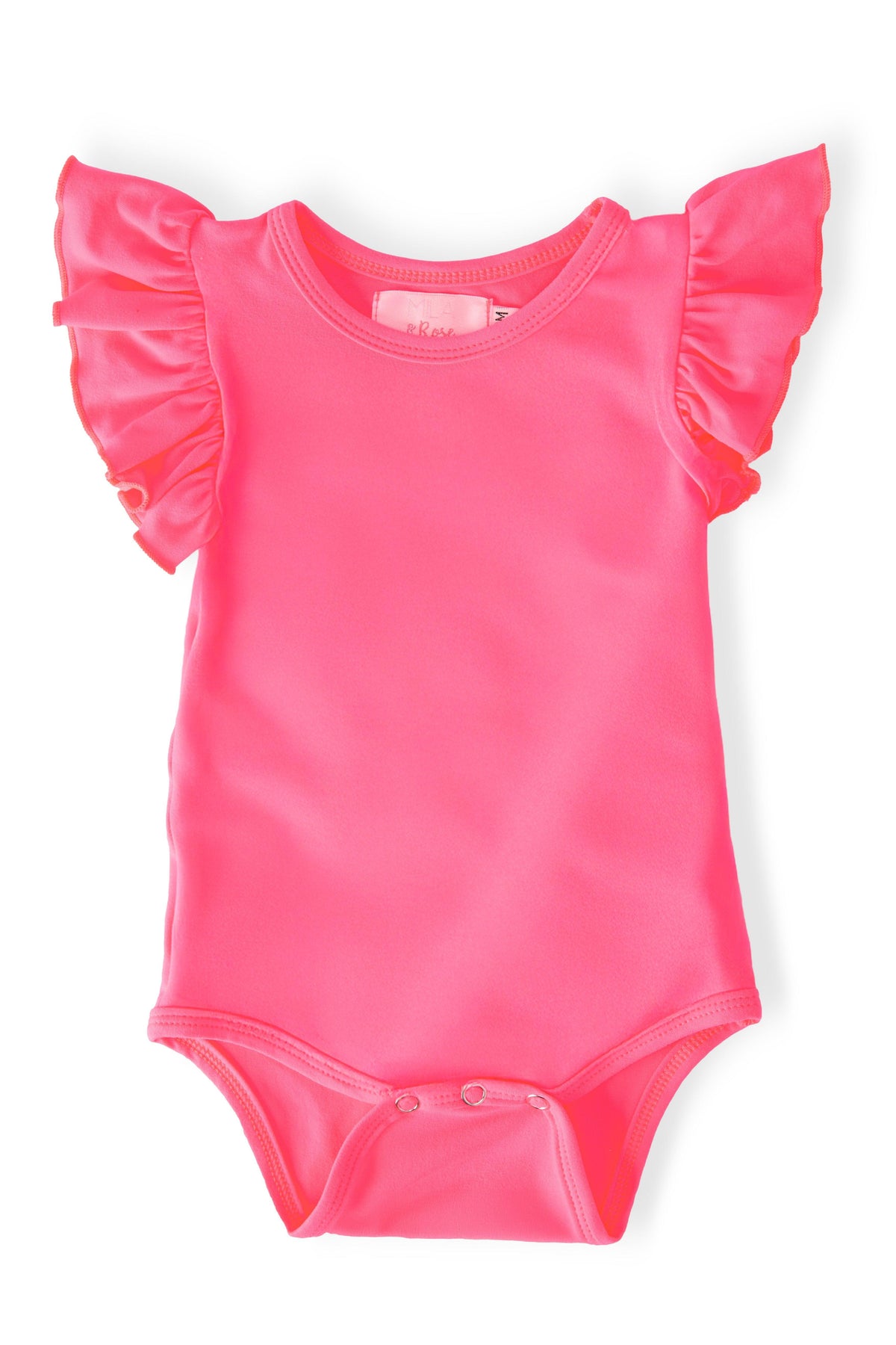 Neon Pink S/S Flutter Bodysuit-Mila & Rose ®