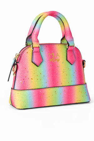 Neon Rainbow Glitter Girl's Crossbody Purse-Mila & Rose ®