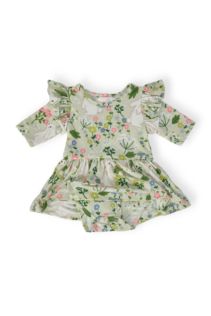 No Bunny Like You 3/4 Sleeve Flutter Twirl Bodysuit-Mila & Rose ®