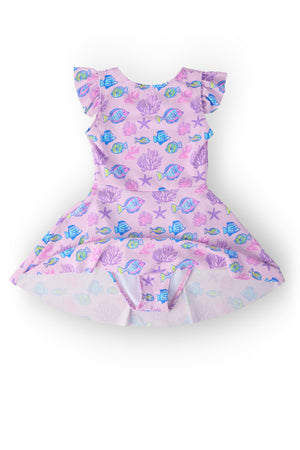 Ocean Friends Flutter Sleeve Twirl Swimsuit-Mila & Rose ®