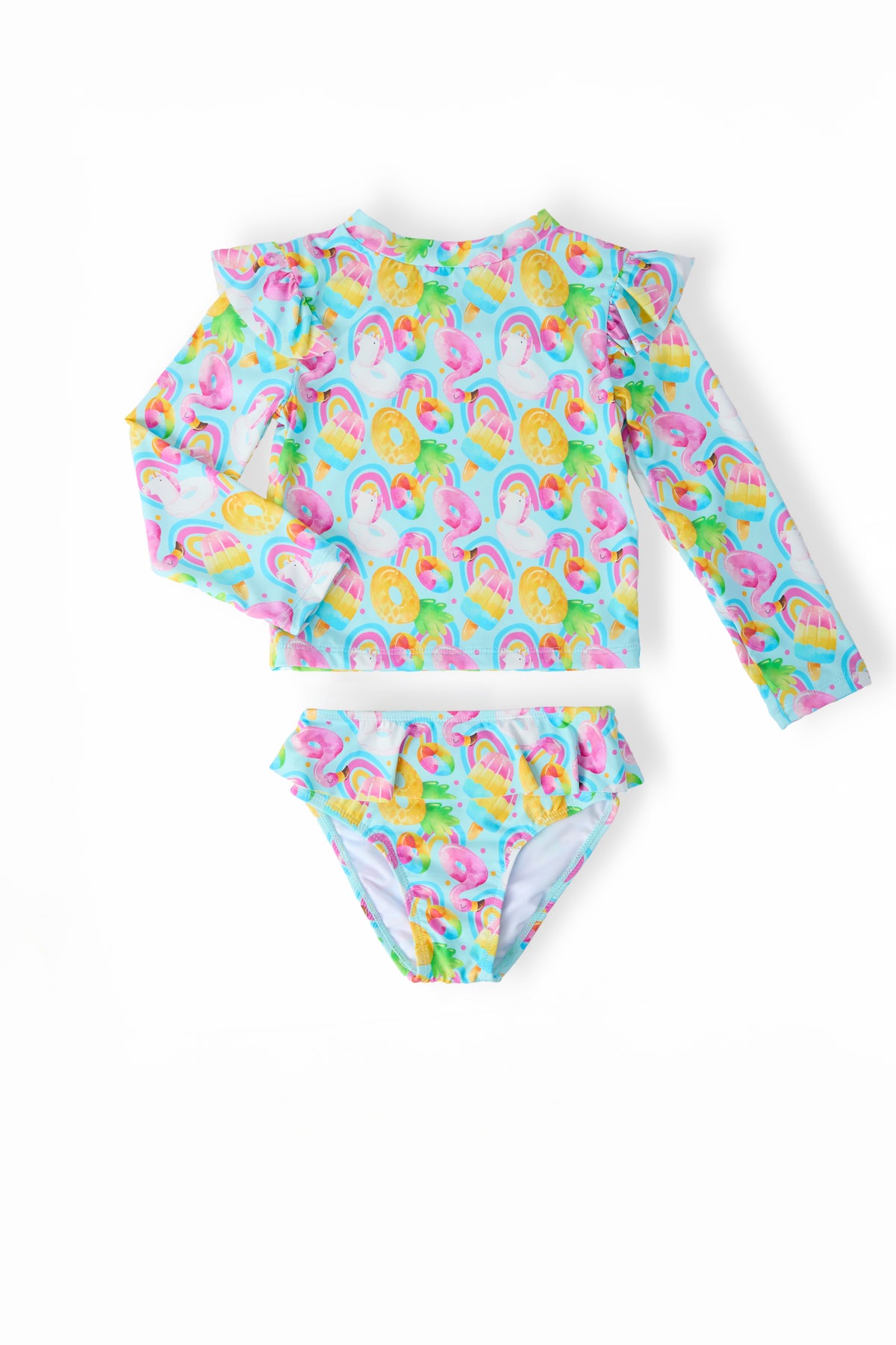 Pool Party L/S Flutter Rashguard Swimsuit Set-Mila & Rose ®
