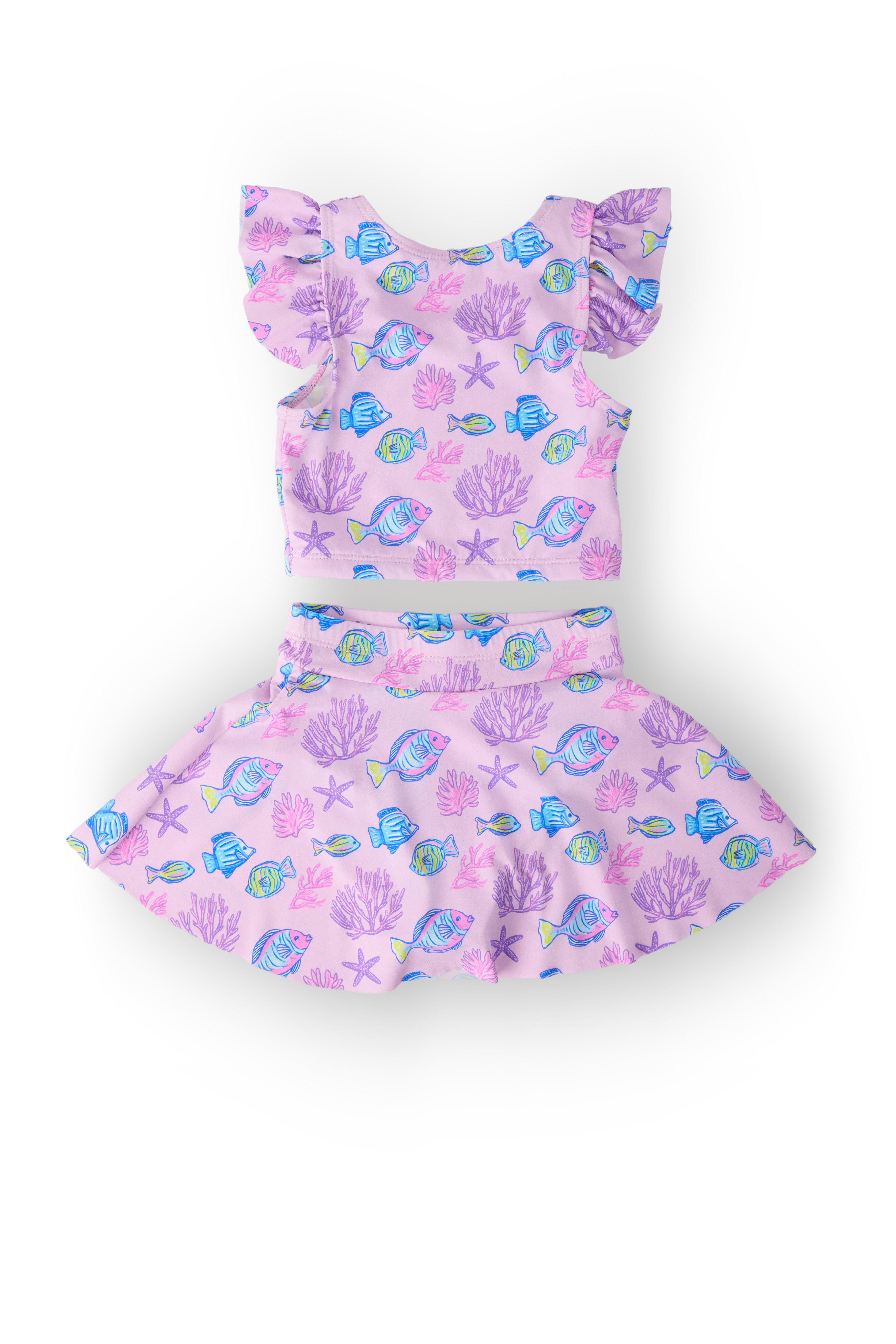 Ocean Friends Flutter Sleeve Twirl-kini Swimsuit Set-Mila & Rose ®