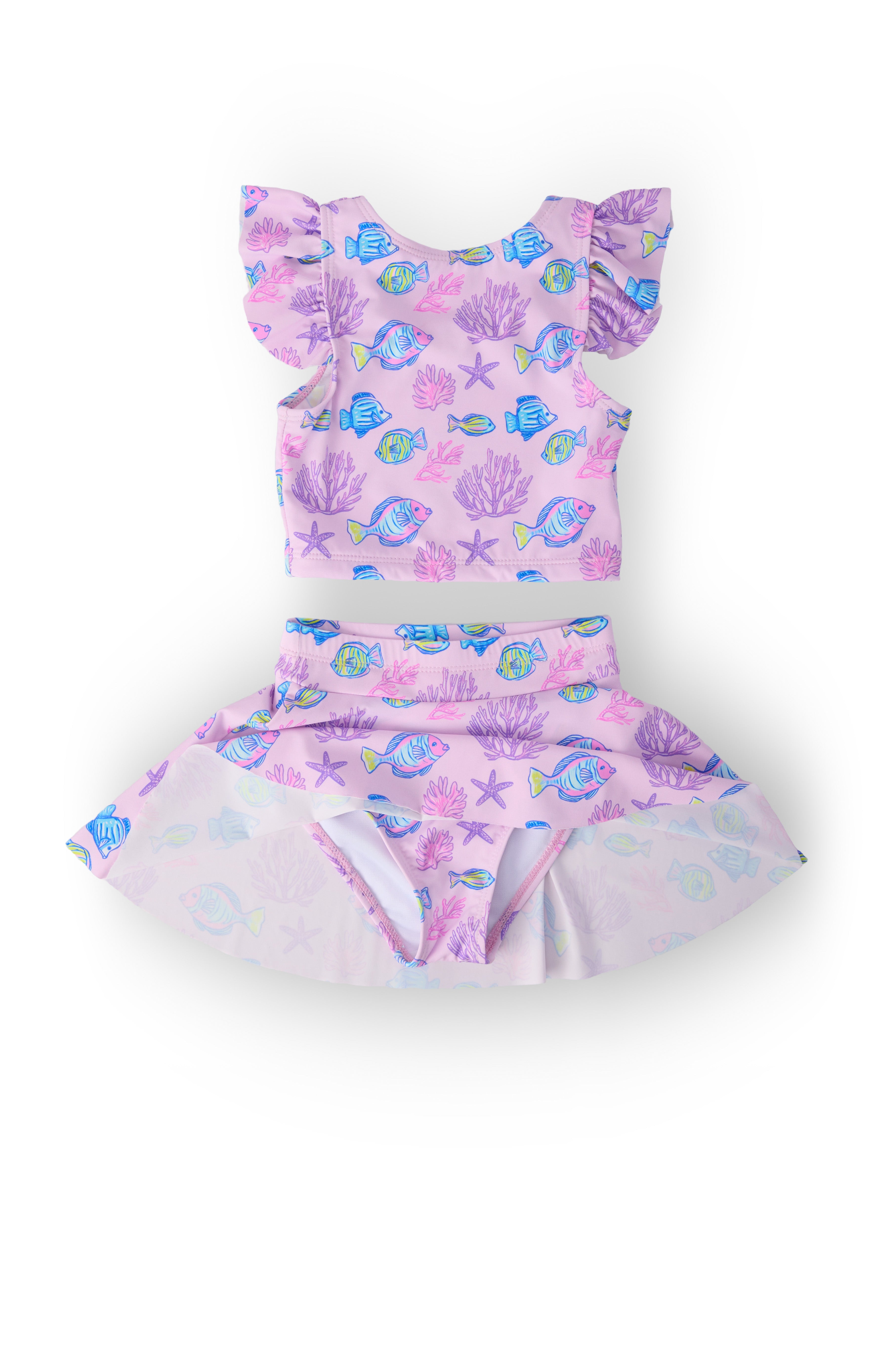 Ocean Friends Flutter Sleeve Twirl-kini Swimsuit Set-Mila & Rose ®