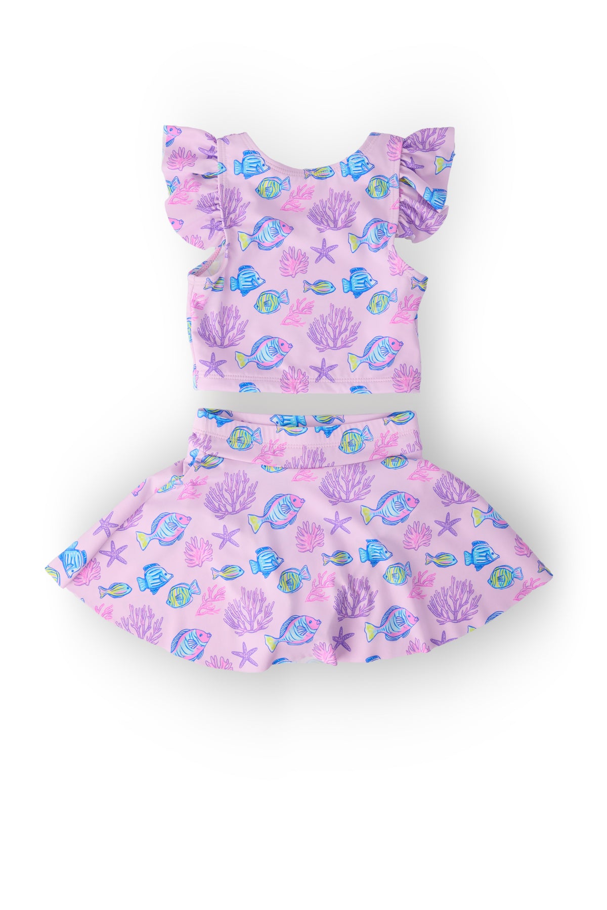 Ocean Friends Flutter Sleeve Twirl-kini Swimsuit Set-Mila & Rose ®