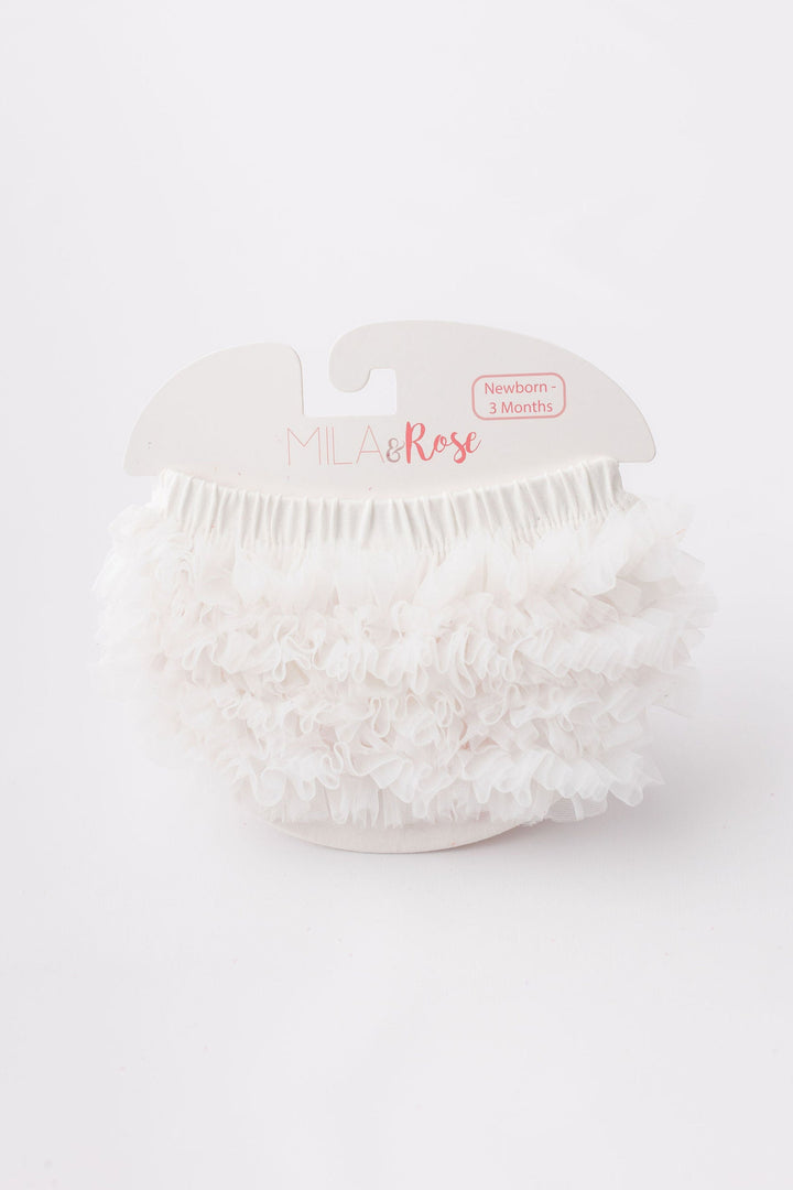 Off White Ruffle Bum Bloomer-Mila & Rose ®