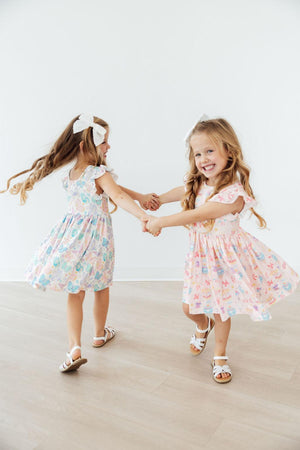 Off to the Circus Flutter Sleeve Twirl Dress-Mila & Rose ®