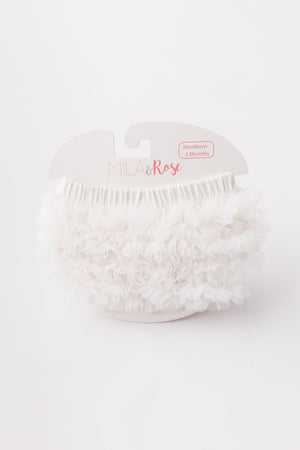 Off White Ruffle Bum Bloomer-Mila & Rose ®
