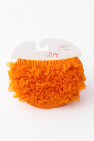 Orange Ruffle Bum Bloomer-Mila & Rose ®