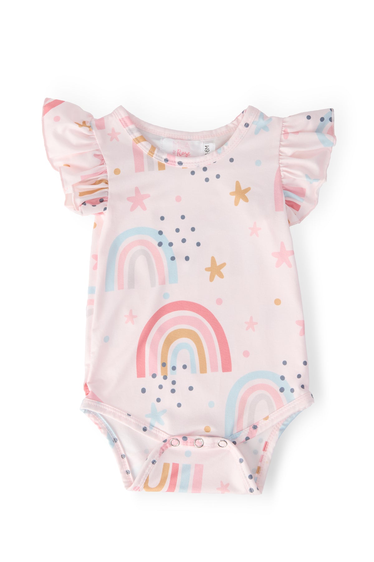 Over the Rainbow S/S Flutter Bodysuit-Mila & Rose ®