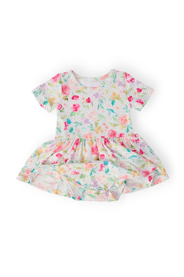 Painted Posies S/S Twirl Bodysuit-Mila & Rose ®