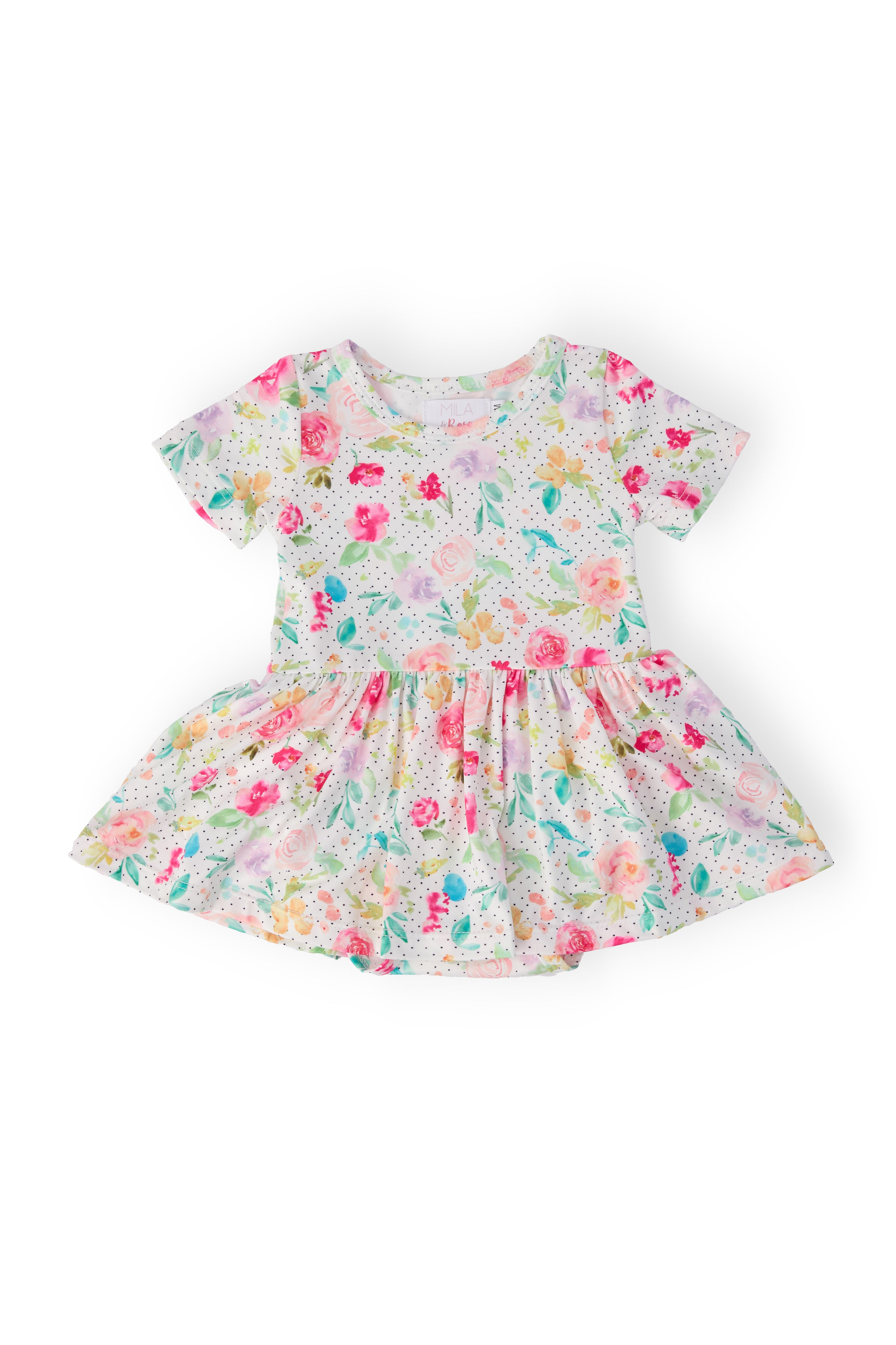 Painted Posies S/S Twirl Bodysuit-Mila & Rose ®