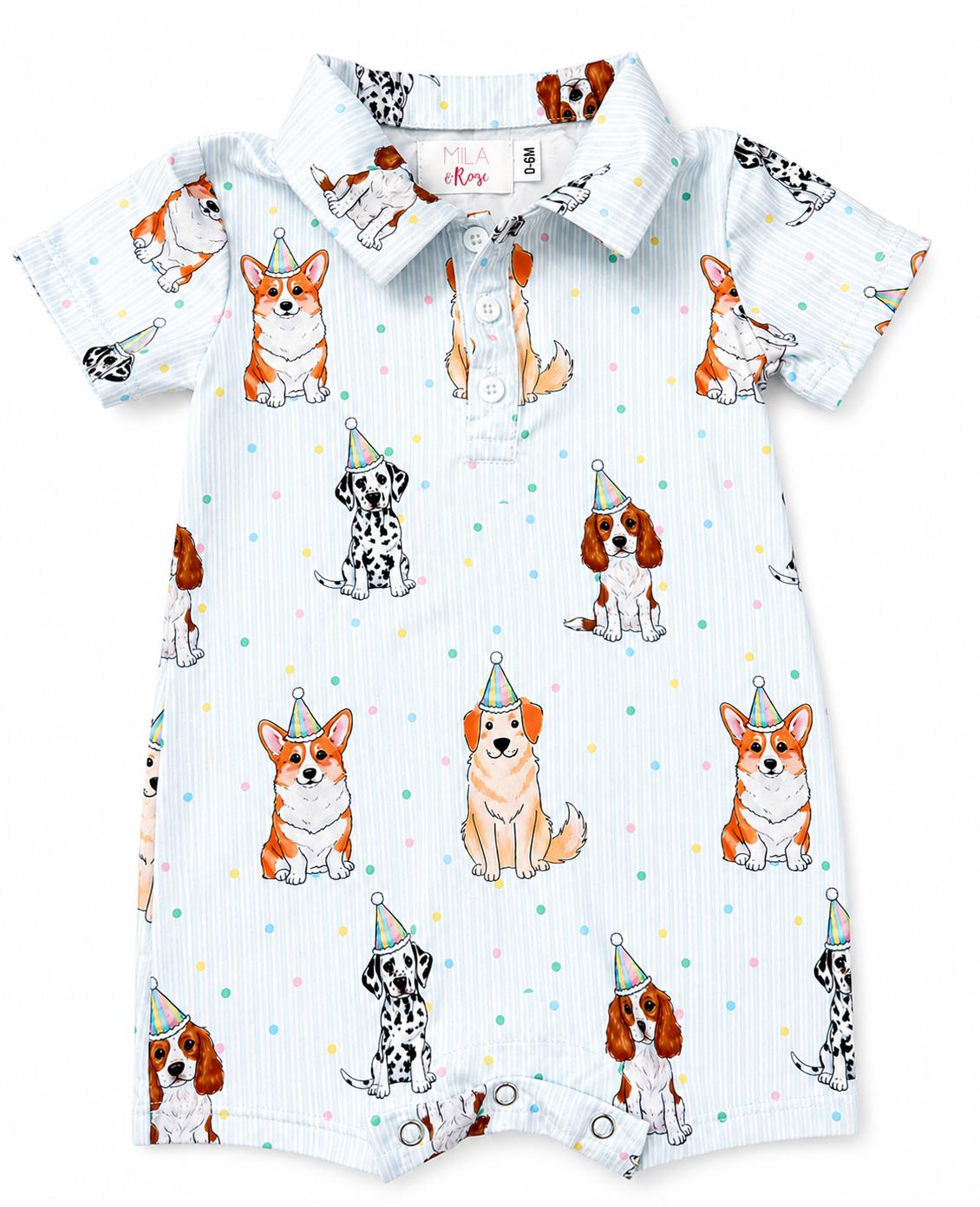 Party Pups Polo Shorty One-Piece-Mila & Rose ®