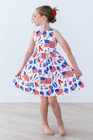 Party in the USA Tank Twirl Dress-Mila & Rose ®