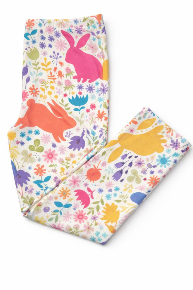Pastel Floral Bunnies Leggings-Mila & Rose ®