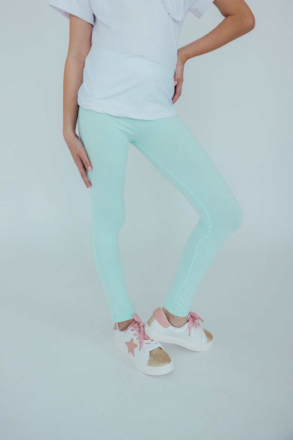 Pastel Green Leggings-Mila & Rose ®