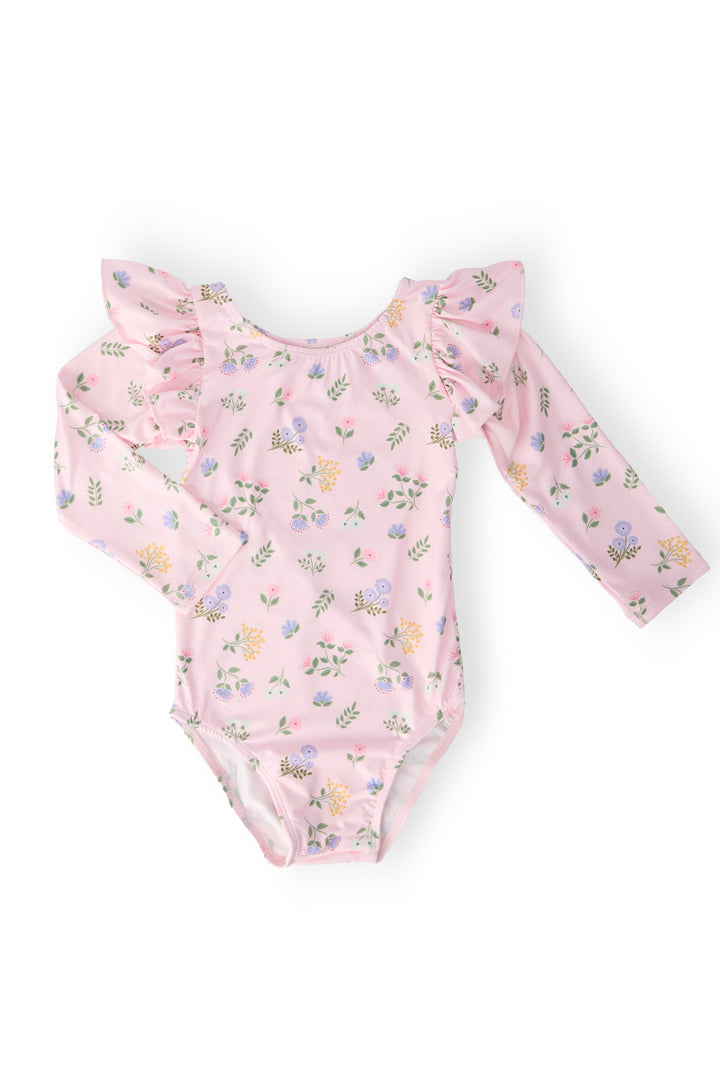 Pastel Petals L/S Flutter Sleeve Leotard-Mila & Rose ®