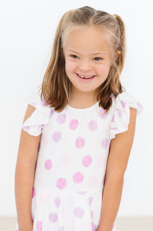 Pastel Polka Dot S/S Twirl Leotard-Mila & Rose ®