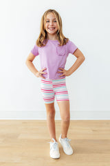 Pastel Stripes Twirl Shorts-Mila & Rose ®