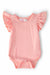 Peach S/S Flutter Bodysuit-Mila & Rose ®